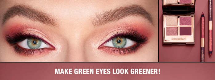 Charlotte Tilbury purple eyeshadow palette for green eyes