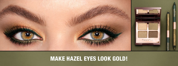 Charlotte Tilbury green eyeshadow palette for hazel eyes