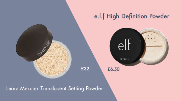 Laura Mercier translucent powder dupe cheap alternative elf high definition