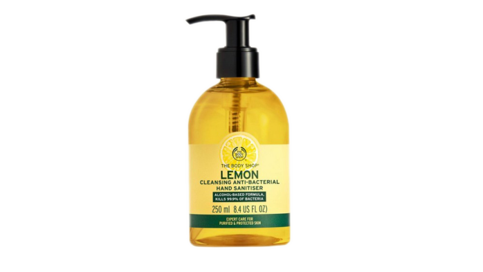 The Body Shop lemon alcohol hand sanitiser