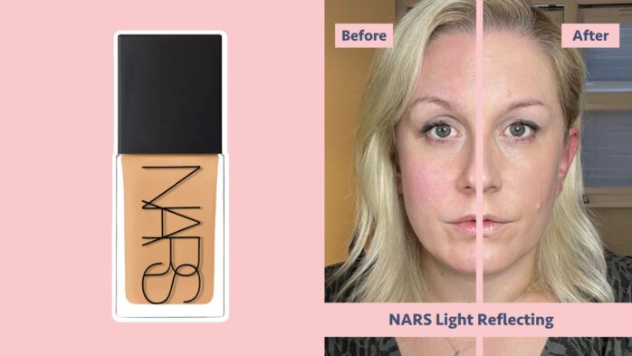 NARS Light Reflecting foundation before and after 